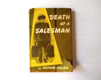 1949 Death Of A Salesman Book By Arthur Miller, BOMC First Edition, Collectible Mid-Century Play of One of the Finest Stories of Its Time