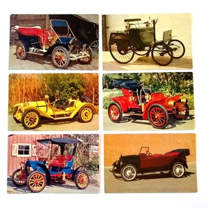 Vintage &quot;Compliments of The Penzoil Company&quot; Automobile Photo Cards, Penzoil Company Antique Car Cards, Penzoil Oil Collectible Memorabilia