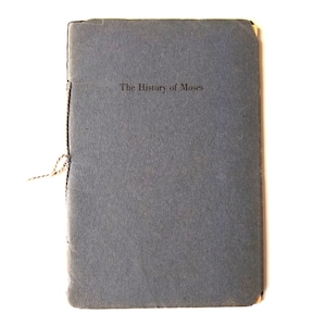 Rare 1919 Private Printing by A. Edward Newton Reproducing Robert Louis Stevenson&#39;s The History of Moses, Comes with Two Extra Inserts