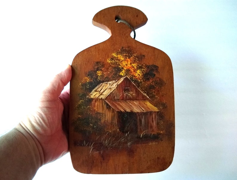 Vintage Handmade and Handpainted Wall Hanging Wood Cutting Etsy