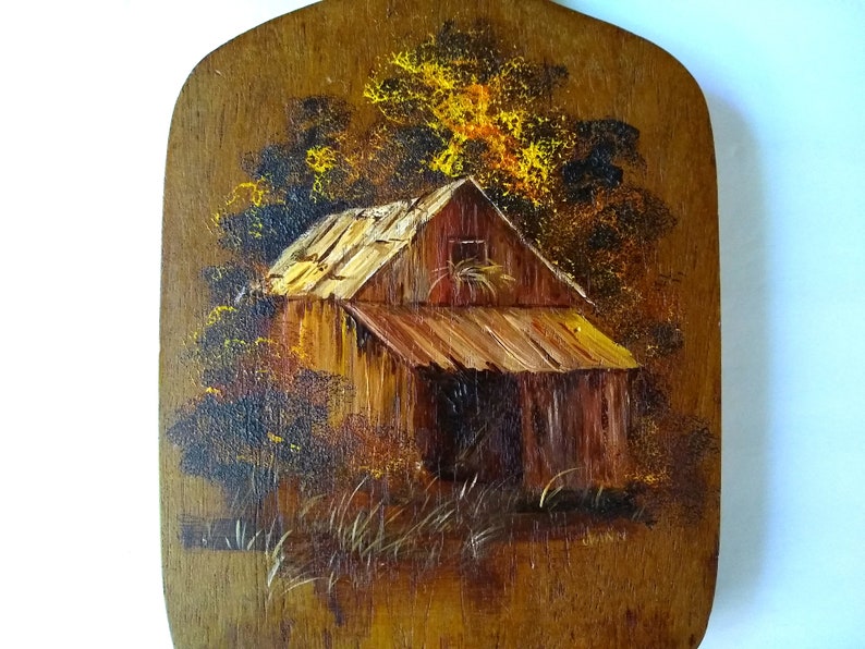 Vintage Handmade and Handpainted Wall Hanging Wood Cutting Etsy