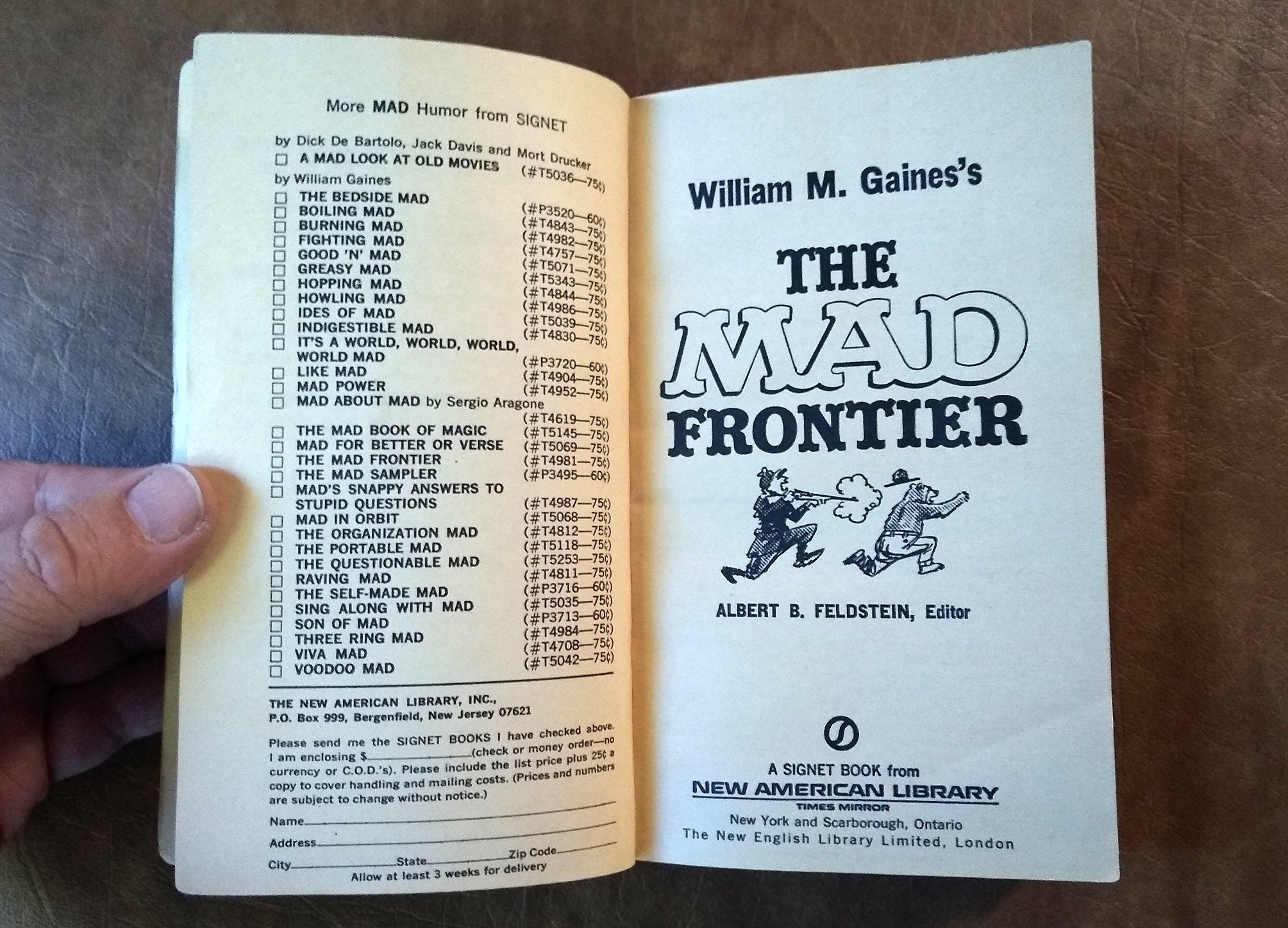 1962年製 ヴィンテージ THE MAD FRONTIER マッドマガジン 1962 the Mad Frontier Paperback in Great Condition, Mad Magazine