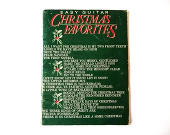 1946 Warner Bros Christmas Favorites Easy Guitar Music, 26 Favorite Holiday Songs, Warner Bros Memorabilia, Collectible Warner Bros Music