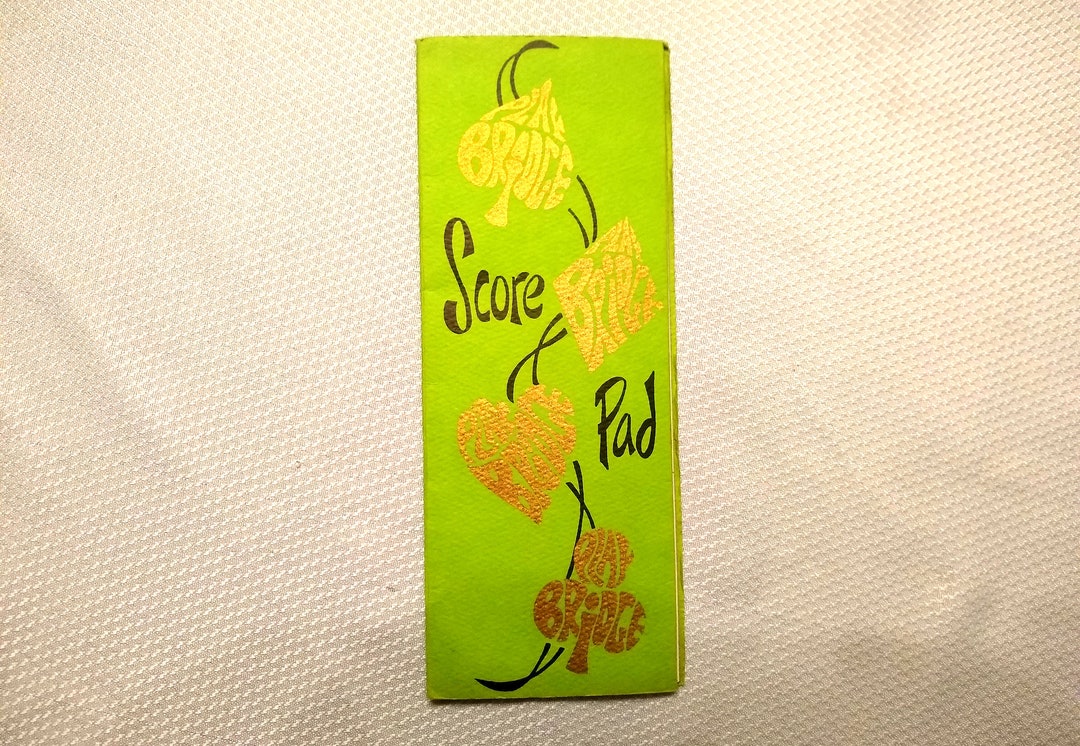 Rare Green and Gold Color Play Bridge Collectible Booklet, Vintage ...
