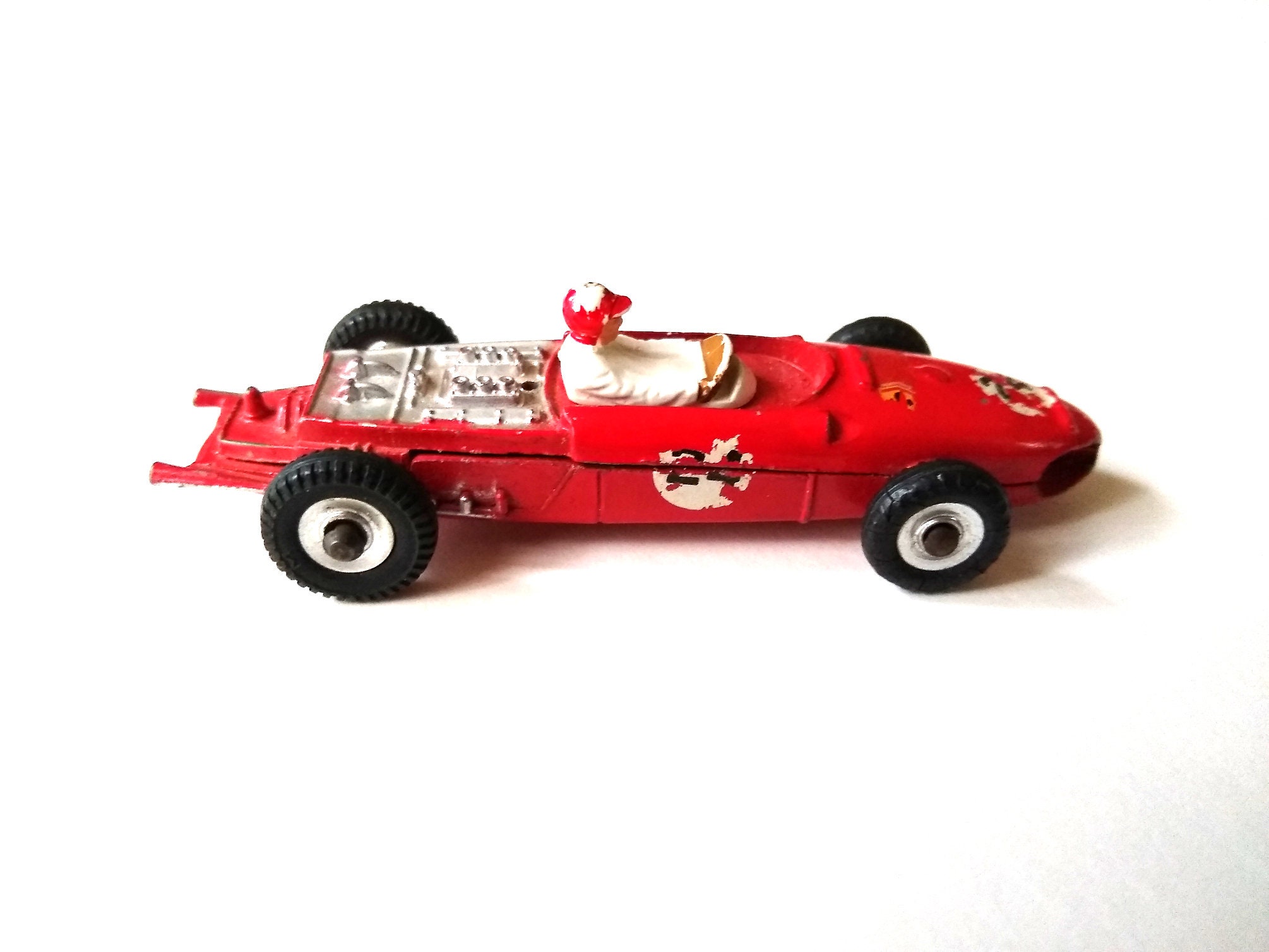 Rare Mid-century Dinky Toys Ferrari Racing Car 242 Made in England Meccano  Ltd, Has Racing Number 24 Verus the Standard 36, Scarce Version -   Singapore