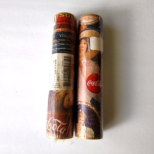 Vintage 1996 Never Used Coca Cola Victorian Pattern Wallpaper Border 15 Foot Long 6.87 Inches Wide, Prepasted, Scrubbable, Peelable, Vinyl