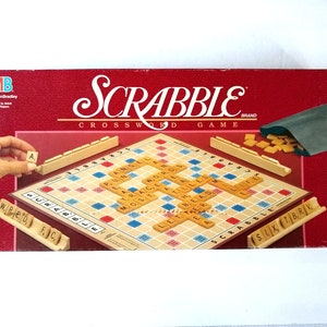 Vintage Collectible 1989 Edition Scrabble Game by Milton Bradley, Contains Wood Tiles and is in Excellent Condition