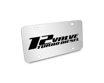 12 Valve Turbo Diesel License Plate - Many Colors