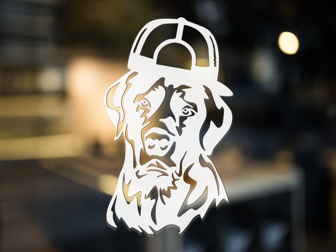 Lab With Backwards Hat Decal Many Colors & Sizes Etsy