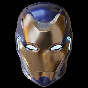 Ironman Mark 49 Rescue Helmet 3D Printable Model with Interior Details