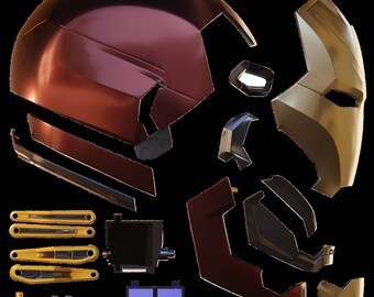 アイアンマン Mk 46 47 ヘルメット 3D プリント可能モデル (内部の詳細