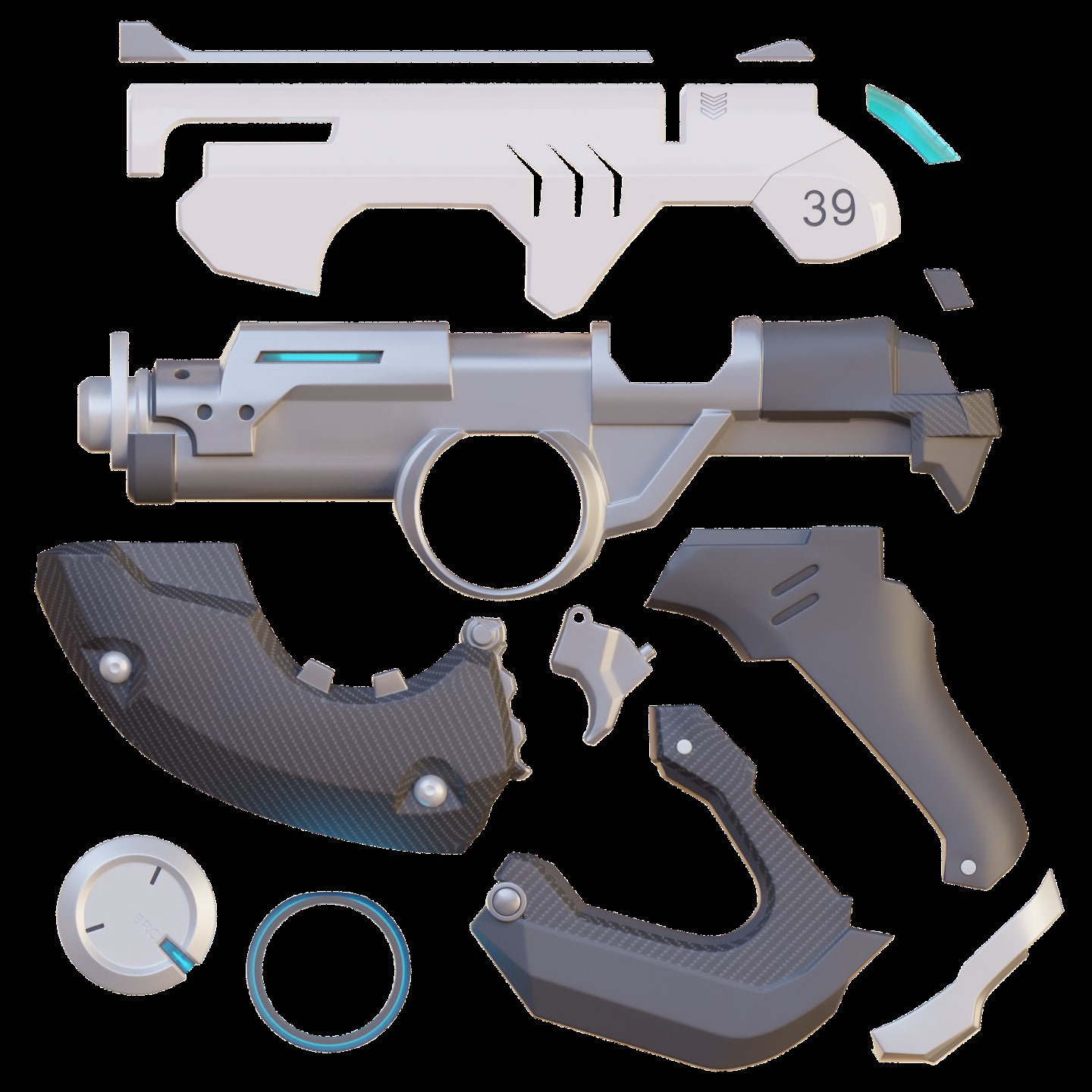 Overwatch 2 Tracer Pulse Pistol Prop 3D Model -  Portugal