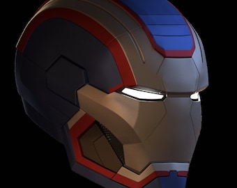 Iron Patriot Helm 3D druckbares Modell mit Innendetails