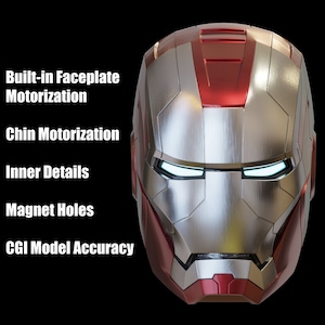 Ironman Mark 5 Helmet 3D Printable Model with Interior Details for cosplay