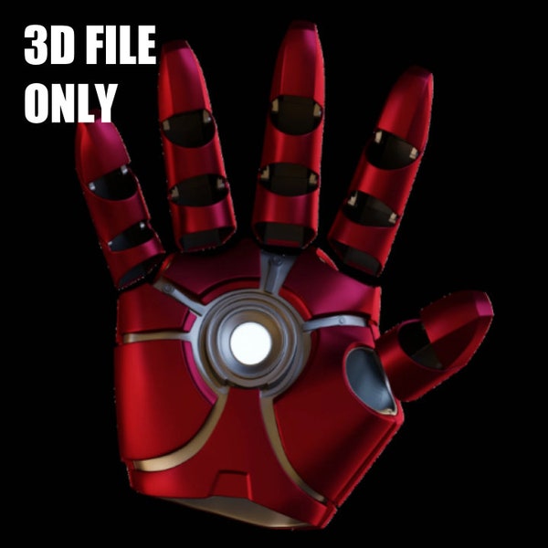 No BS Ironman Glove with Hinged Fingers 3D print model