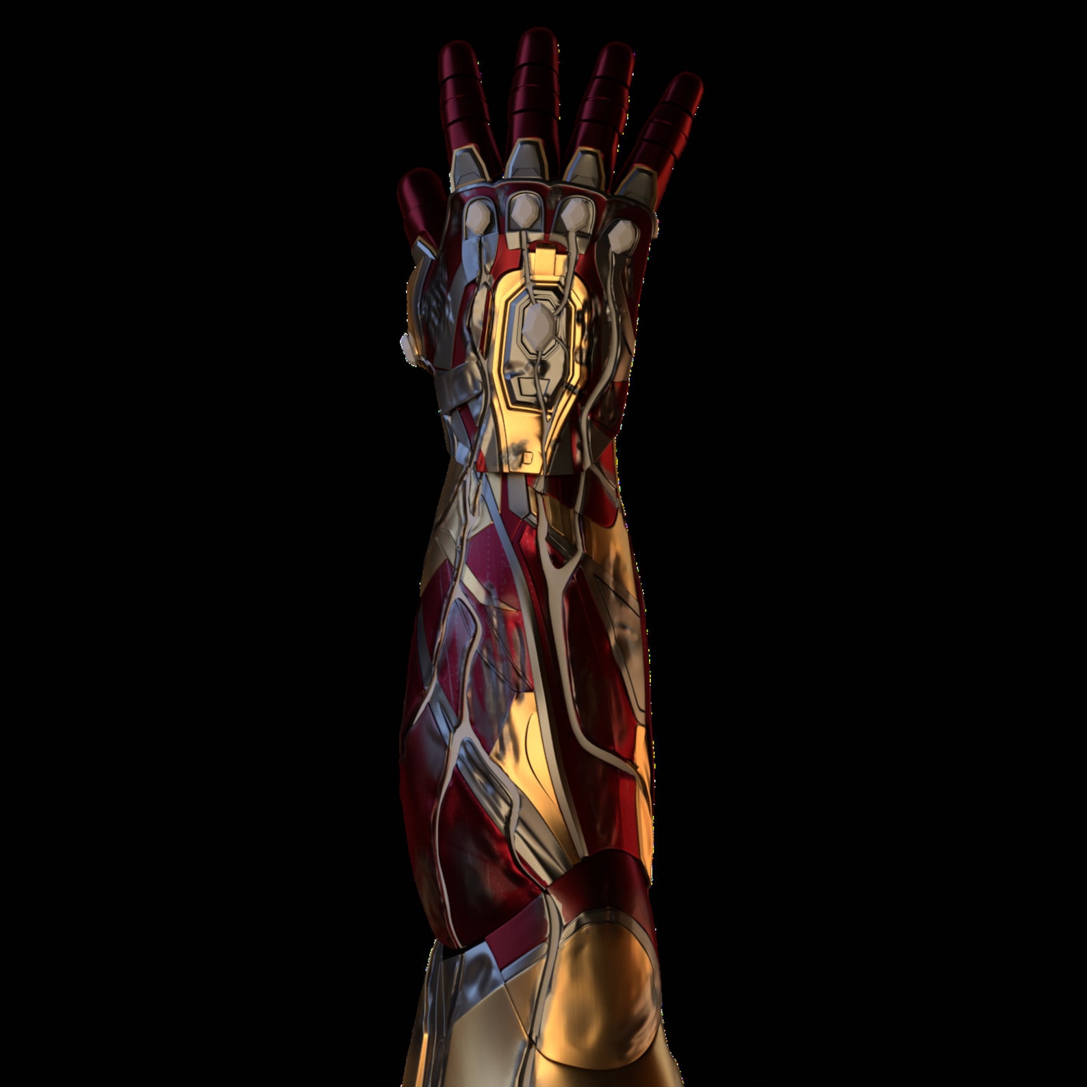 Normal and Battle Damaged Ironman Mark 85 Infinity Gauntlet 3D Print ...