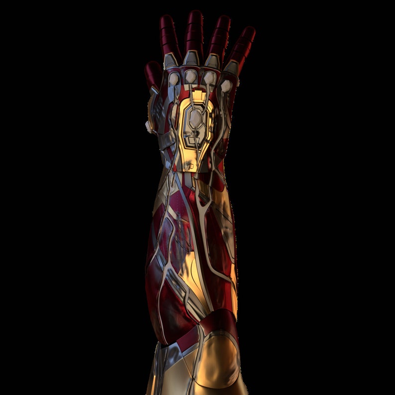 Normal and Battle Damaged Ironman Mark 85 Infinity Gauntlet 3D Print ...