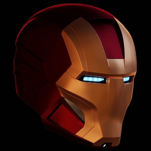 Modèle imprimable en 3D du casque de boîte de nuit Ironman Mark 16 avec détails intérieurs