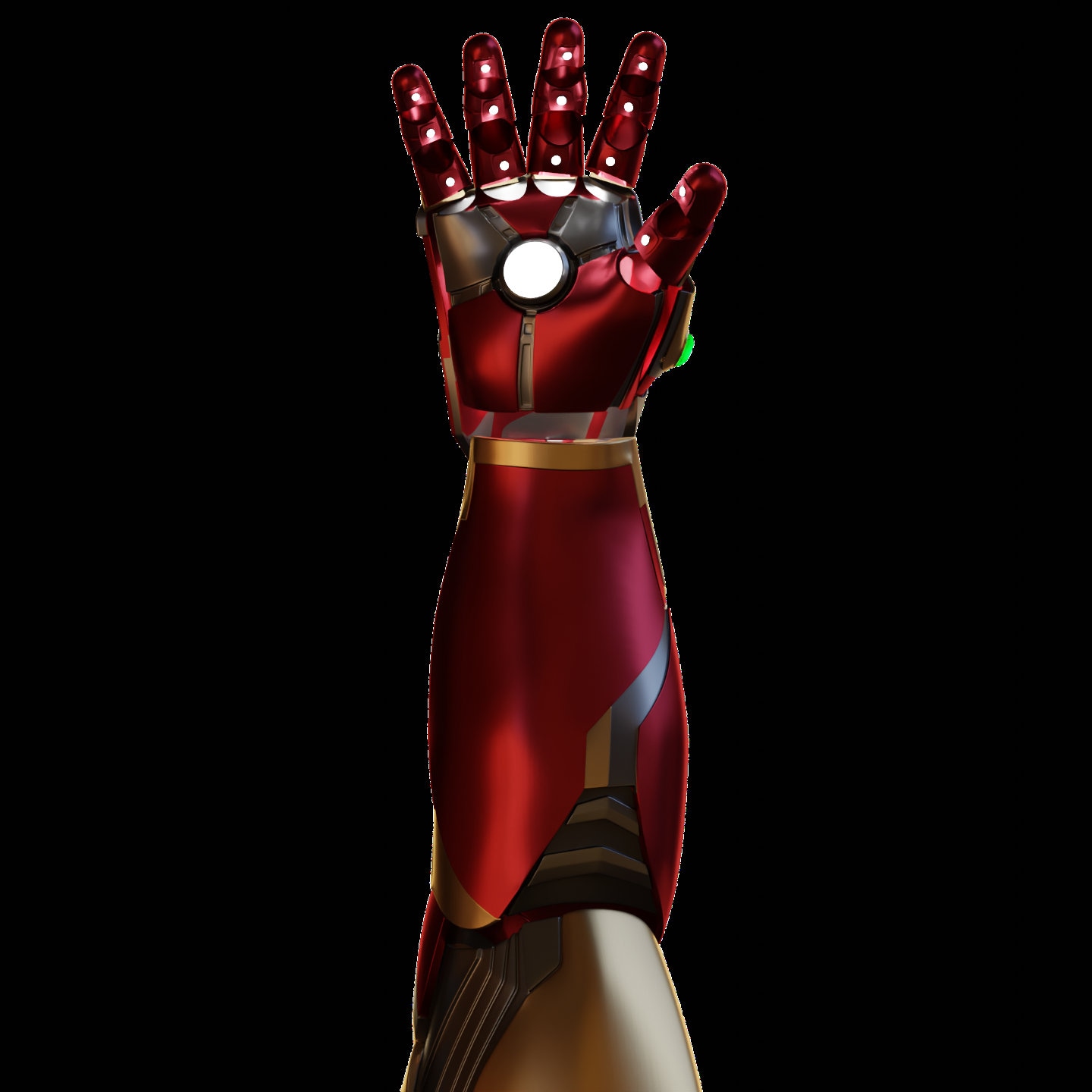 Normal and Battle Damaged Ironman Mark 85 Infinity Gauntlet 3D Print ...