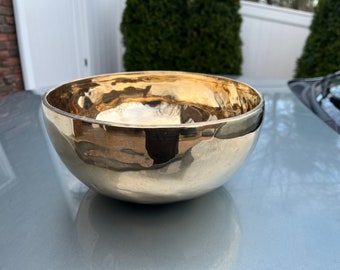 Hand Hammered  Healing Meditation Bell Full Moon Singing bowl from Nepal 7&quot;
