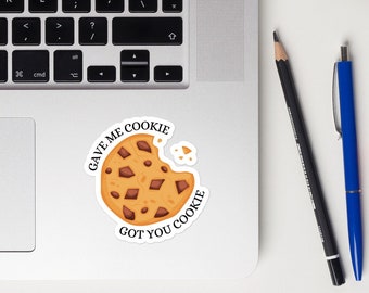Nick Miller and Schmidt Sticker - Gave You Cookie Got You Cookie, New Girl TV Show Vinyl Decal Stationery