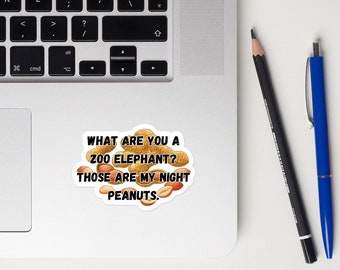 New Girl TV Show Sticker - Jessica Day and Nick Miller "Night Peanuts" Quote