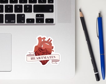 FBAA Casteel and Poppy Heartmates Sticker | From Blood and Ash Stickers | Booktok Prints | Spicy Bookish Lover Gift Ideas | Hawke Stickers