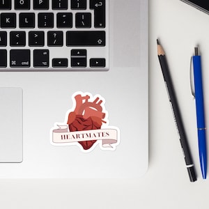 FBAA Casteel und Poppy Heartmates Aufkleber | Von Blut und Asche Aufkleber | Booktok Drucke | Spicy Bookish Lover Geschenkideen | Hawke Aufkleber