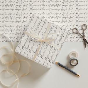 A Court of Thorns and Roses Gift Wrap - Rhysand The Most Handsome High Lord Wrapping Paper, ACOTAR Christmas Gift Ideas, Feyre & Rhysand