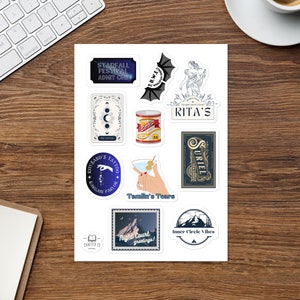 A Court of Thorns and Roses 10 arkuszy naklejek winylowych bez pęcherzyków powietrza Kiss Cut | ACOTAR Merch and Apparel | Bookish Lover Stationary Gift Ideas