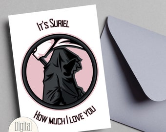 Birthday Suriel A Court of Thorns and Roses Digital Download Blank Greeting Card | ACOTAR Anniversary Cards | Bookish Digital Print Gifts