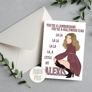 Schitt's Creek A Little Bit Alexis Geburtstagskarte Digital Download Blank Grußkarte Instant Print für Schitts Creek Fan Lustige Alexis Zitat
