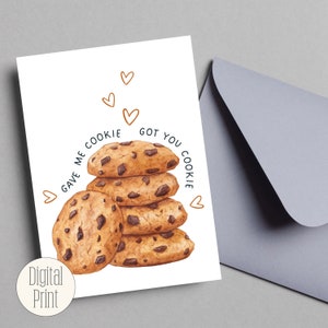 Anniversary Gave Me Cookie Got You Cookie New Girl Birthday Card Digital Download Print | Nick Miller & Schmidt | Instant Download Cards