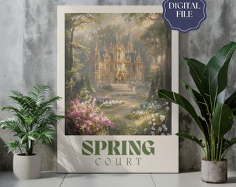 ACOTAR Spring Court Wall Art en téléchargement numérique Bundle A Court of Thorns and Roses Impression instantanée, Tribunal d'été, Tribunal d'automne, Tribunaux saisonniers