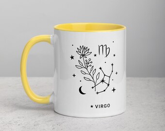Virgo Zodiac Star Sign Coffee and Tea Mug | Astrology Constellation Homeware & Apparel | Zodiac Birthday Gift Idea | Cute Housewarming Gifts