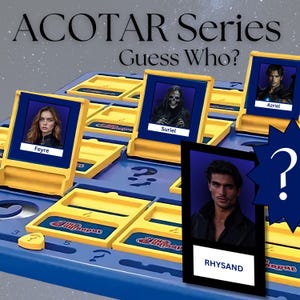 ACOTAR Guess Who? Digital Download Character Cards, Instant Print A Court Of Thorns and Roses Board Game, Feyre and Rhysand, The Bat Boys