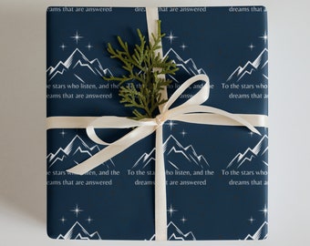 ACOTAR Velaris Wrapping Paper To The Stars Who Listen and The Dreams That Are Answered Night Court A Court of Thorns and Roses Gift Idea