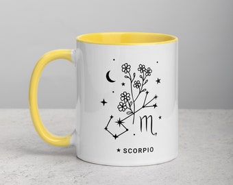 Scorpio Zodiac Star Sign Coffee and Tea Mug | Astrology Constellation Homeware & Apparel | Birthday Gift Ideas | Cute Housewarming Gifts