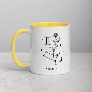 Gemini Zodiac Star Sign Coffee and Tea Mug, Astrology Star Constellation Homeware & Apparel, Birthday Gift Ideas, Gemini Season Coffee Mug