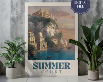 Bundle d'art mural Summer Court ACOTAR en téléchargement numérique : un tribunal d'épines et de roses, impression instantanée, tribunal de printemps, tribunal d'automne, terrains saisonniers