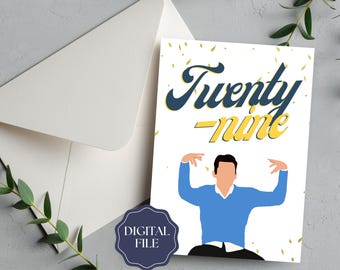 Schmidt 29 New Girl Birthday Card Digital Download Print | Twenty-Nine | Blank Birthday Cards | Instant Download Greeting Cards | Gift ideas