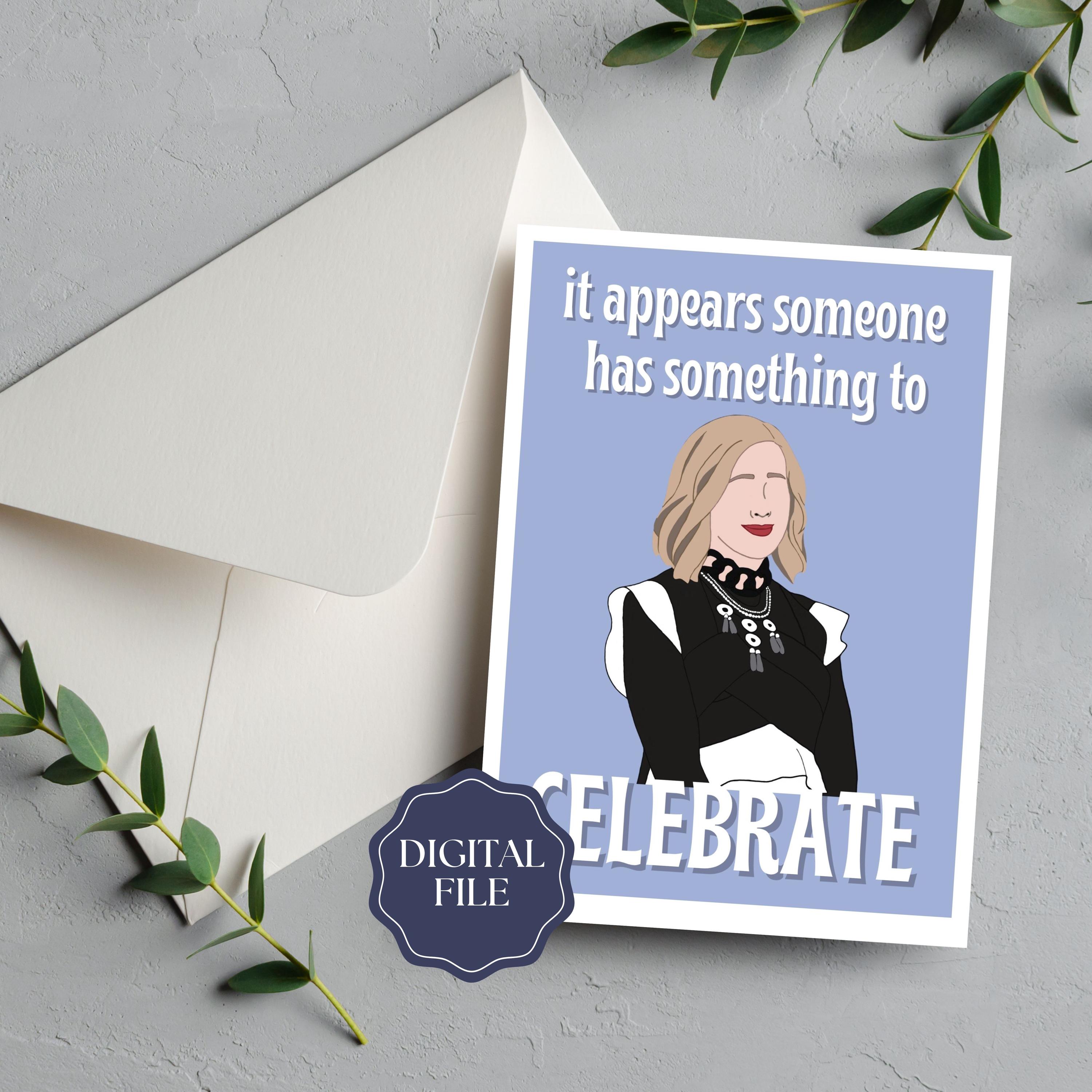 Schitt's Creek Moira Rose Card Digital Download, Blank Greeting