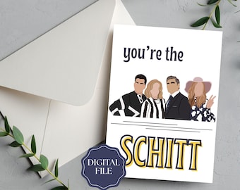 Schitt's Creek Geburtstagskarte Digitaler Download - Du bist der Schitt Creek David und Moira Rose, lustige Grußkarte, Alexis Rose Geschenkidee