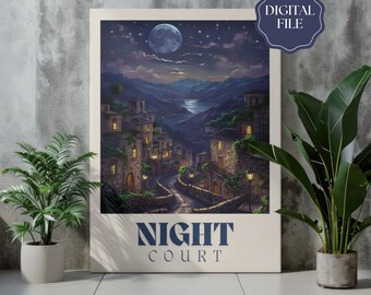 Bundle d'art mural ACOTAR Night Court en téléchargement numérique Cour d'épines et de roses, Velaris City of Starlight, Day Court, Dawn Court, Solar Court
