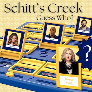 Schitt's Creek Gues Who? Digitaler Download Charakter Karten, Instant Print Schitts Creek Brettspiel, Geschenkidee, David und Alexis Rose, Moira