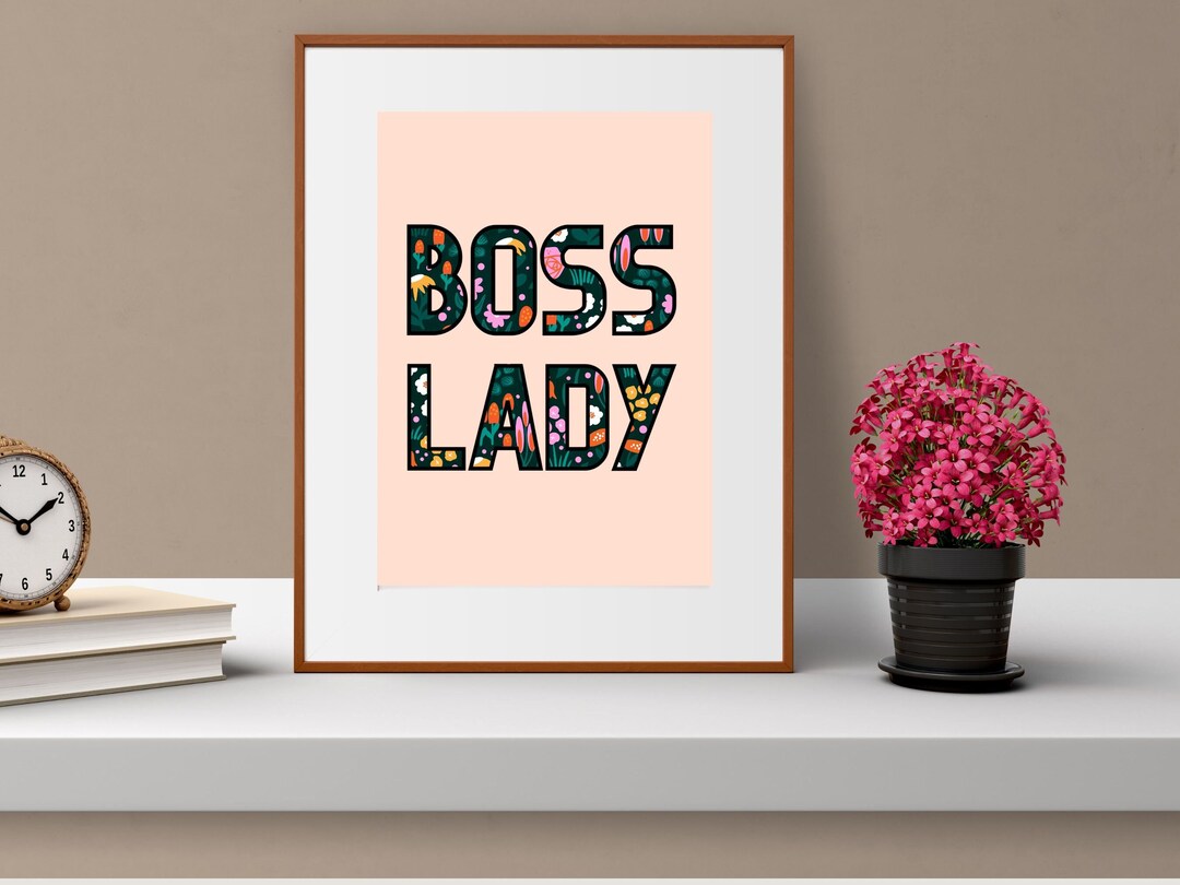 Boss Lady Wall Art: Motivational Décor for Female Entrepreneurs and