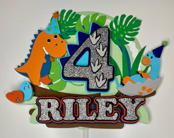 Personalized Cake Topper | Dinosaur Cake Topper | Dinosaur Birthday Party | Dino decorations | Dino Party