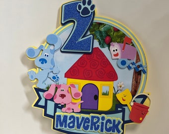 Blue's clues cake topper, Blue's clues birthday party, blue's clues personalized cake topper, blue's clues party decor, blue's clues themed