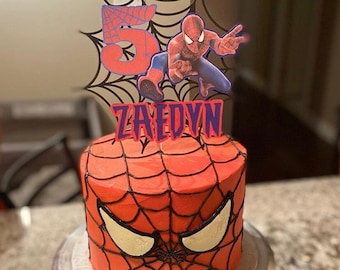 Personalized Cake Topper | Spider-Man inspired Cake Topper | Spider-Man Birthday Party | Spider-Man Decorations | Birthday Boy Party