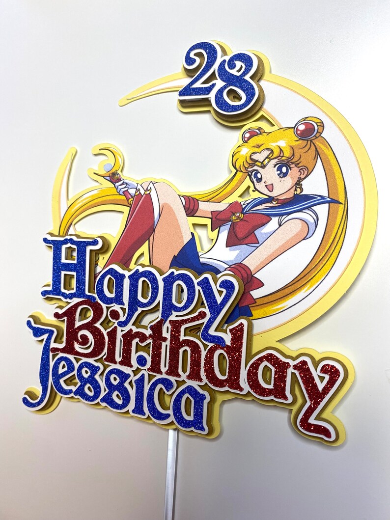 Personalized Cake Topper Sailor Moon Inspired Cake Topper Sailor Moon ...